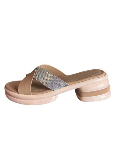 Glitter Strap Comfort Slippers A-1586