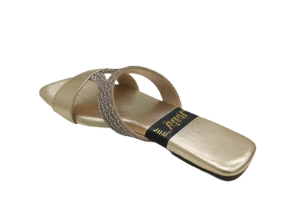 Glitter Strapped Slides A-1603