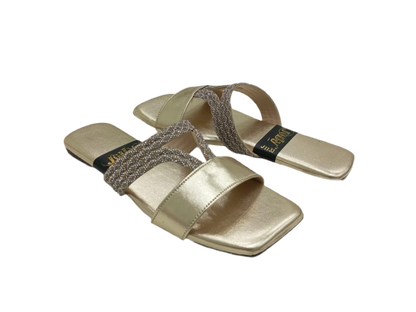 Glitter Strapped Slides A-1603