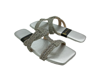 Glitter Square-Toe Slippers A-1600