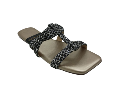 Glitter Square-Toe Slippers A-1600