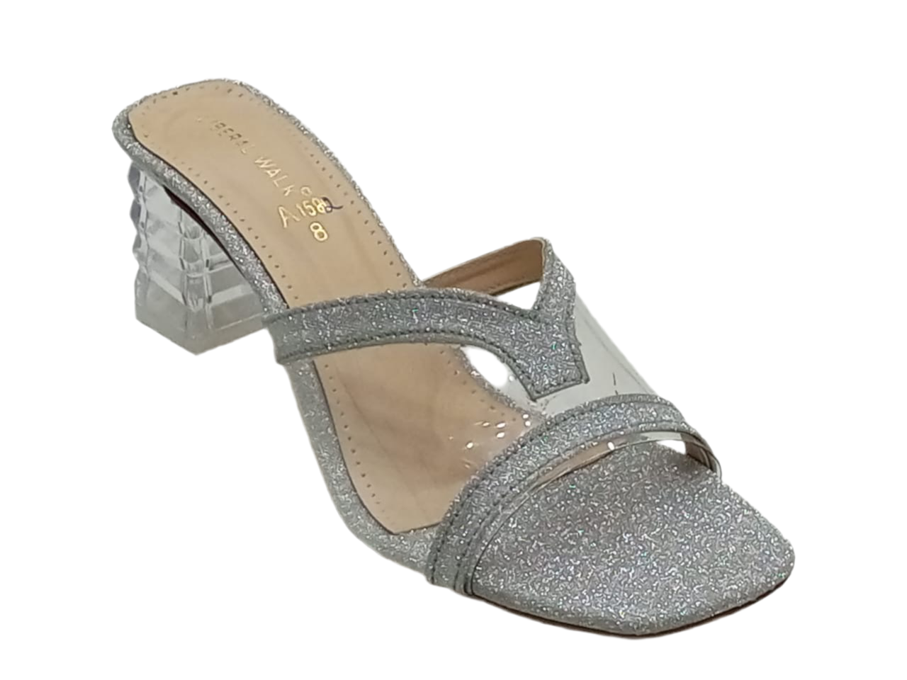 Glitter Block Heels - A-1582