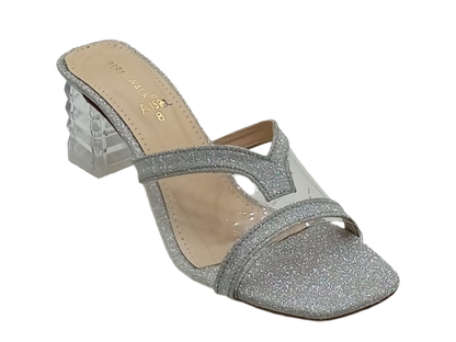 Glitter Block Heels - A-1582