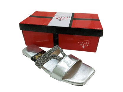 Glitter Strapped Slides A-1603