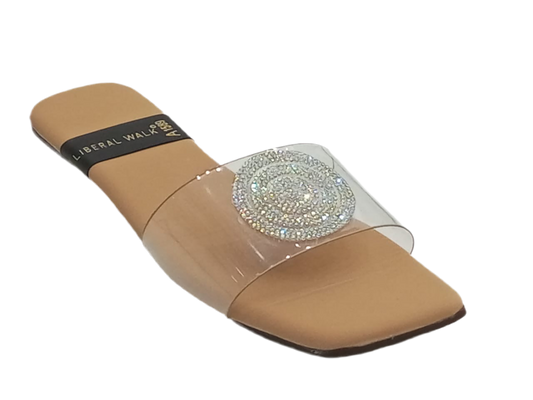 Transparent Circular Motif Flats A-1589