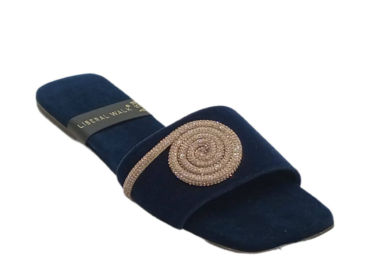 Spiral Design Velvet Flat Slippers - A-1518