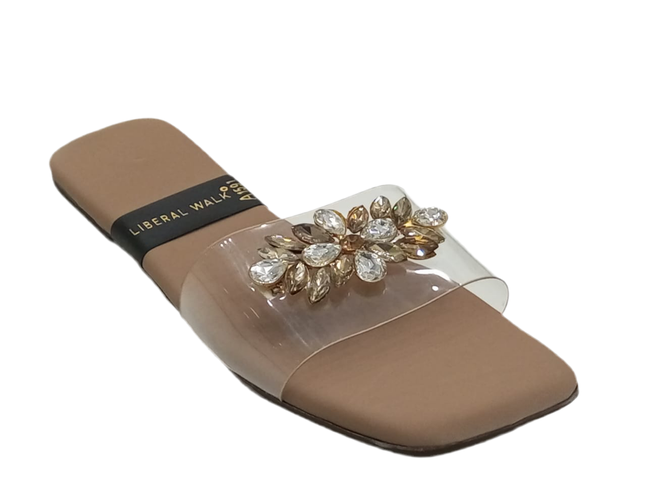 Transparent Slippers with Gemstone  A-1591