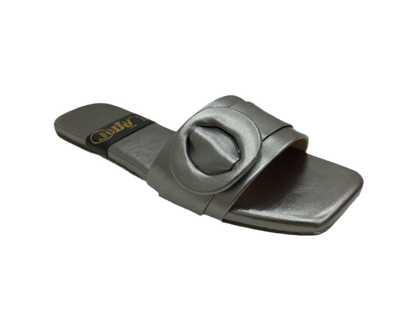 Round Buckle Slippers A-1076