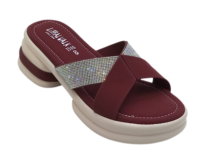 Glitter Strap Comfort Slippers A-1586