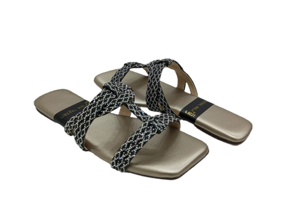 Glitter Square-Toe Slippers A-1600