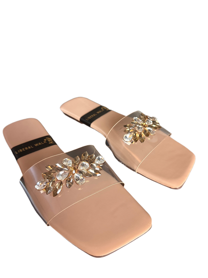 Transparent Slippers with Gemstone  A-1591