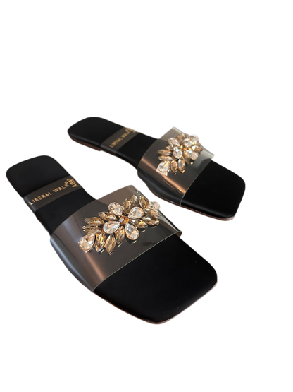 Transparent Slippers with Gemstone  A-1591