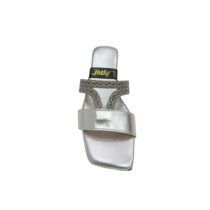 Glitter Strapped Slides A-1603