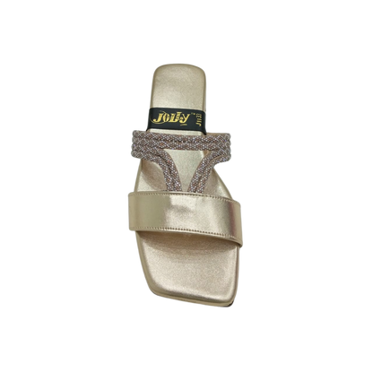 Glitter Strapped Slides A-1603