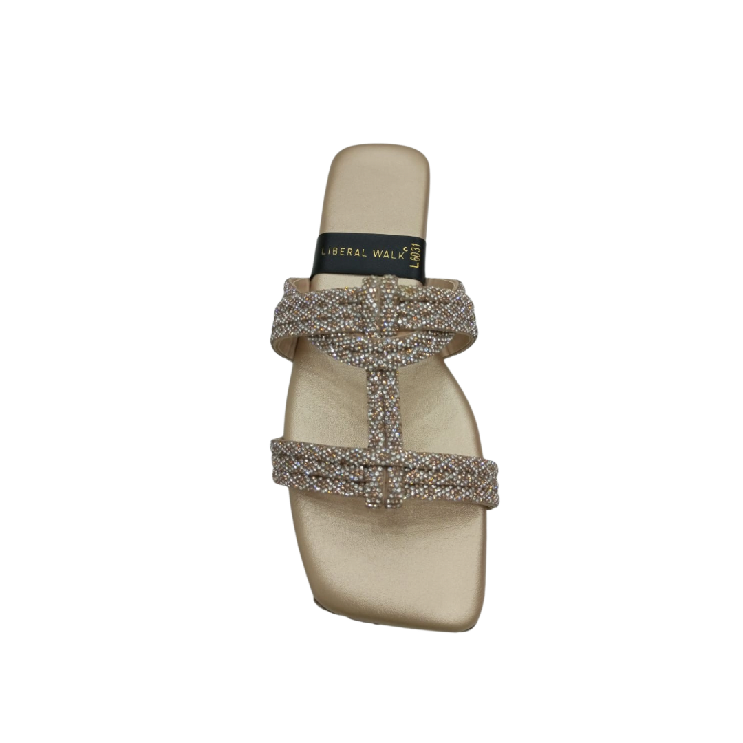 Glitter Square-Toe Slippers A-1600