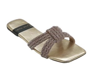 Crystal Embellished Flat Slippers - A-1457