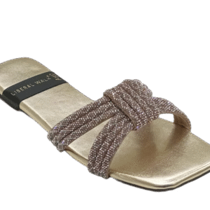 Crystal Embellished Flat Slippers - A-1457