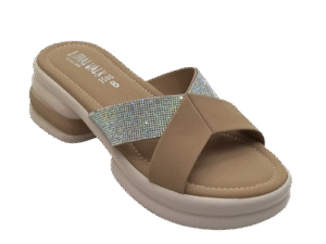 Glitter Strap Comfort Slippers A-1586