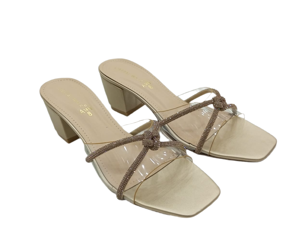 Block Heel With A Glitter Bow A-1412 (b) - Image 3