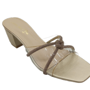 Block Heel With A Glitter Bow A-1412 (b)