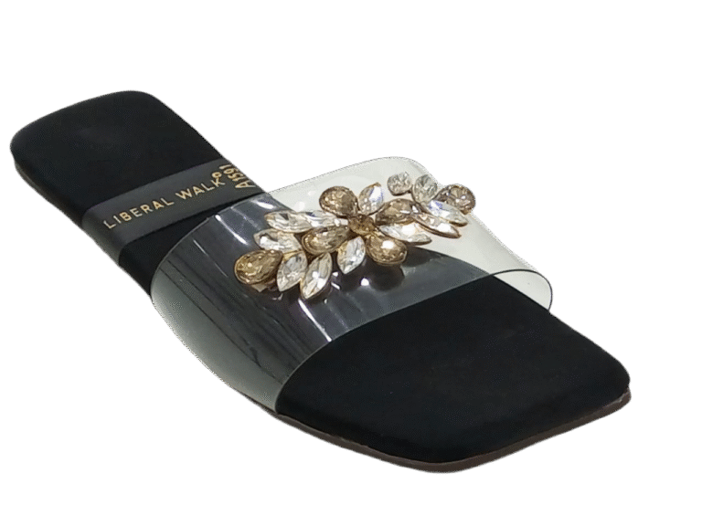 Transparent Slippers with Gemstone  A-1591
