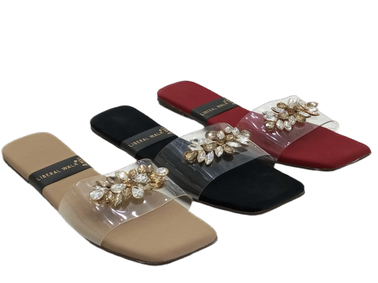 Transparent Slippers with Gemstone  A-1591