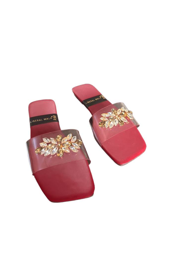 Transparent Slippers with Gemstone  A-1591