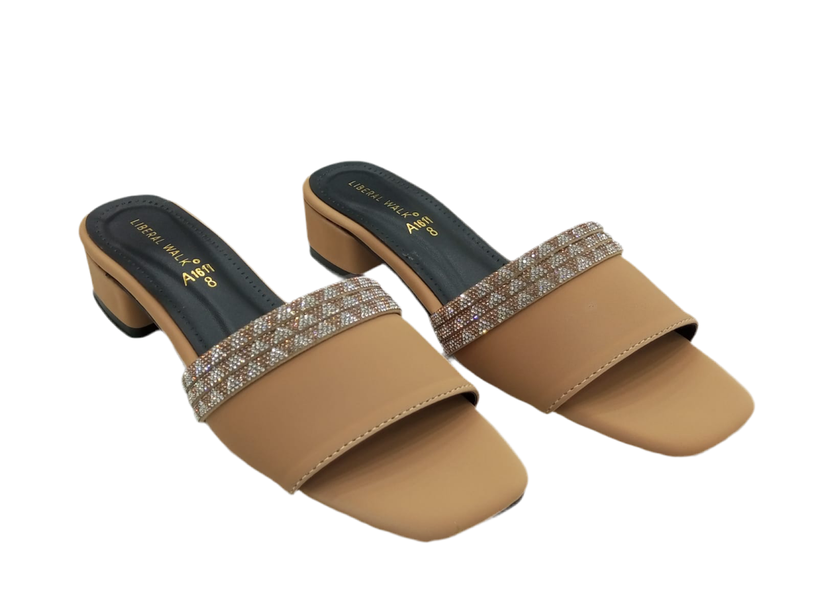 Sparkling Strap Flats A-1611