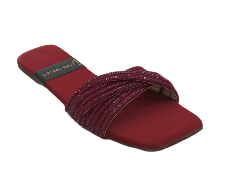 Velvet Strap Slippers A-1595