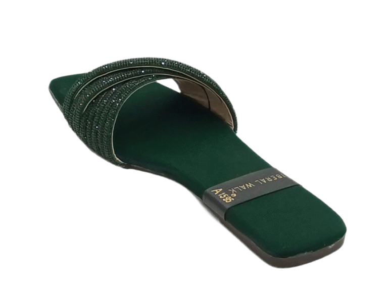 Velvet Strap Slippers A-1595