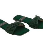 Velvet Strap Slippers A-1595