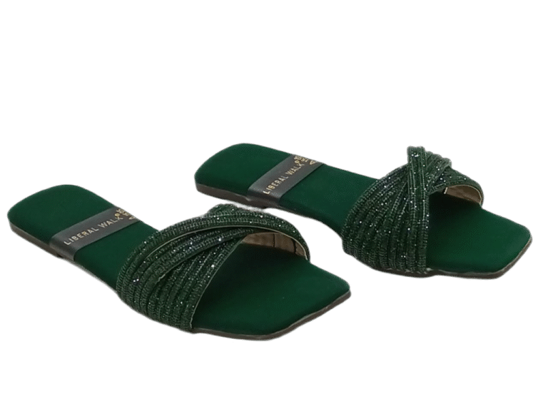 Velvet Strap Slippers A-1595