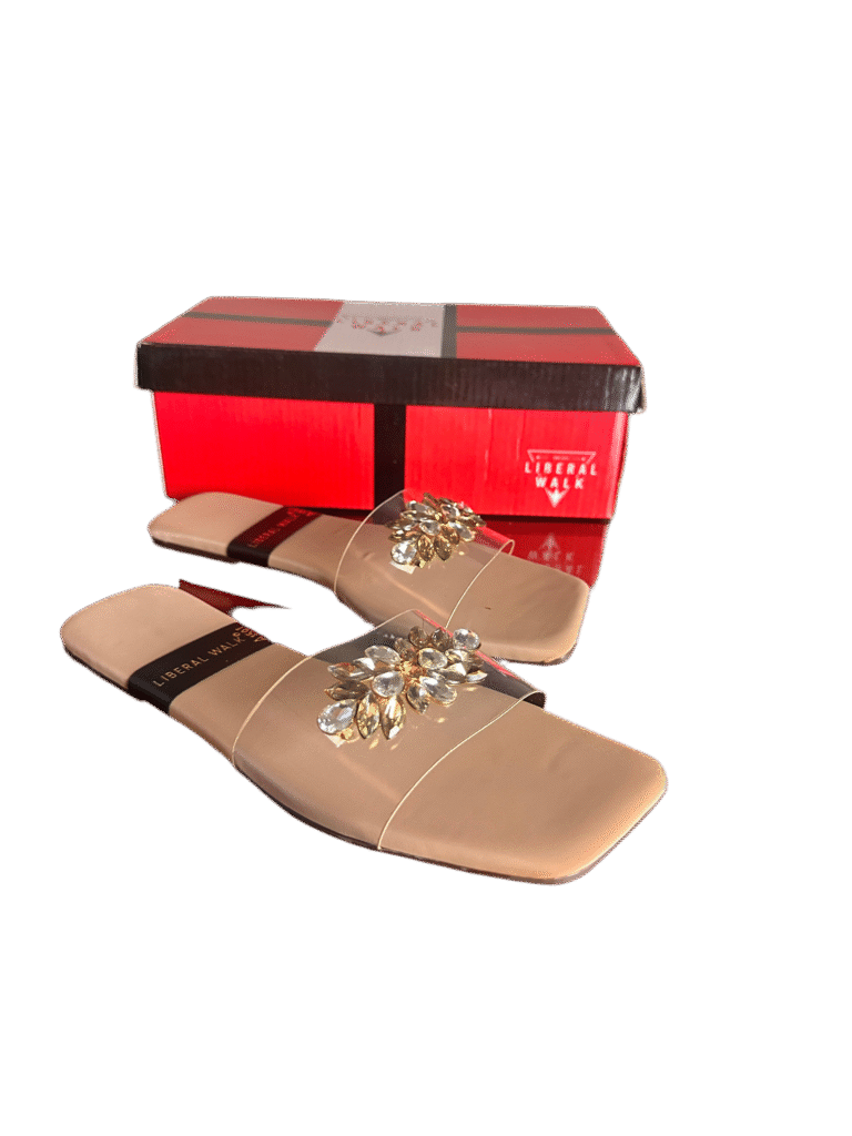 Transparent Slippers with Gemstone  A-1591
