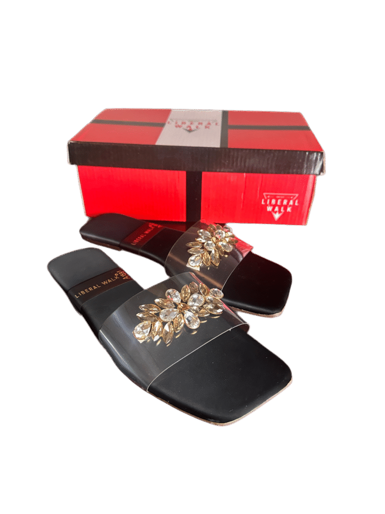 Transparent Slippers with Gemstone  A-1591