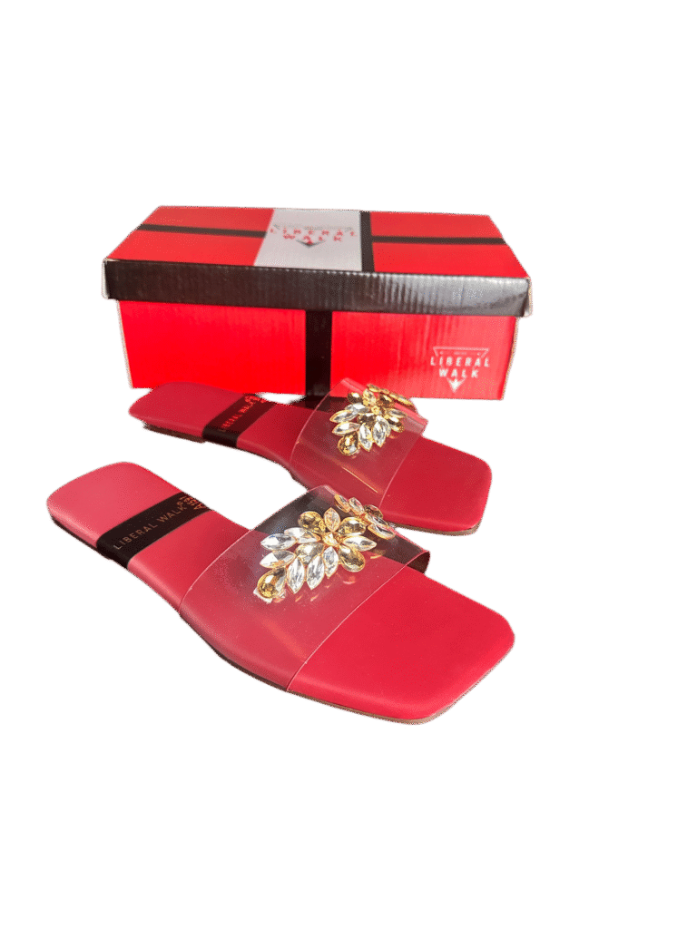 Transparent Slippers with Gemstone  A-1591