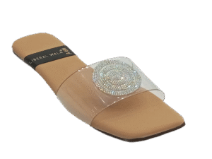 Transparent Circular Motif Flats A-1589