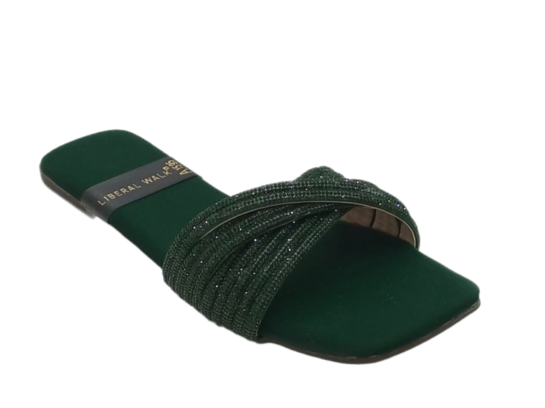 Velvet Strap Slippers A-1595