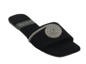 Spiral Design Velvet Flat Slippers - A-1518