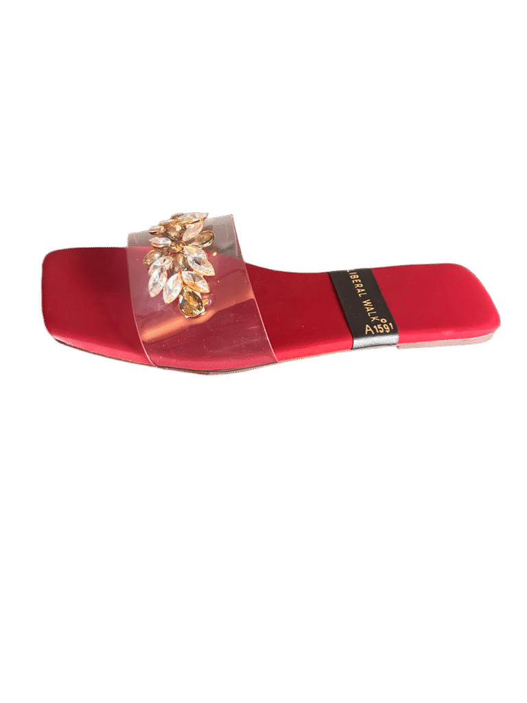 Transparent Slippers with Gemstone  A-1591