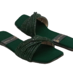 Velvet Strap Slippers A-1595