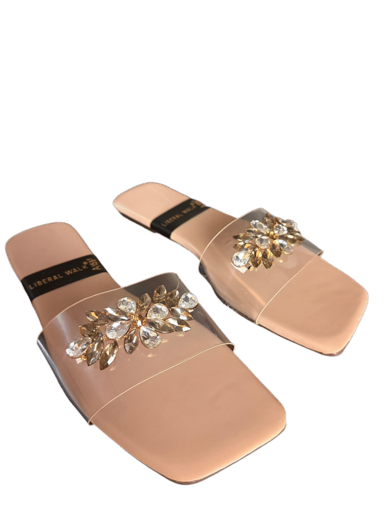 Transparent Slippers with Gemstone  A-1591