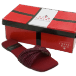 Velvet Strap Slippers A-1595