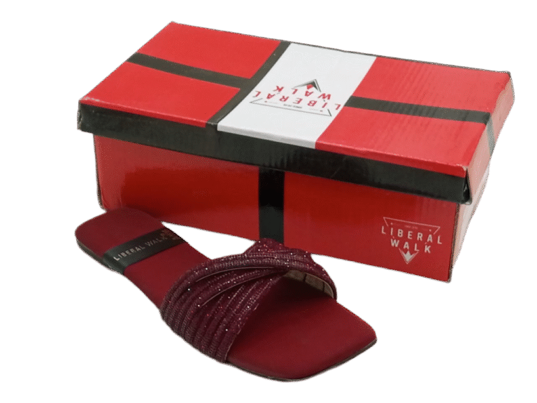 Velvet Strap Slippers A-1595