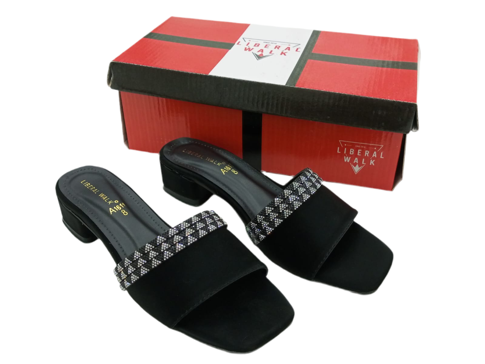 Sparkling Strap Flats A-1611